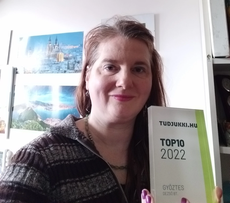 Batonay Tünde, a Dezső Bt. ügyvezetője - TOP 10 2022 díj Batonay Tünde, 2022 Top 10 díjas könyvelője.