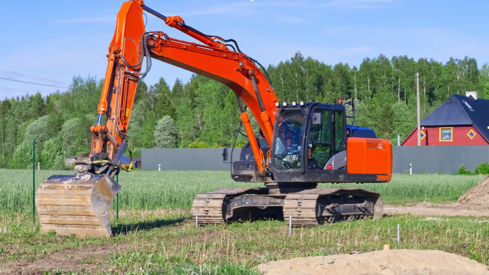 Lánctalpas gép Lánctalpas gép földmunkához.